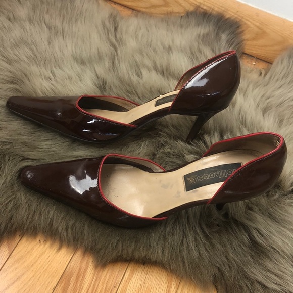 DOLLHOUSE LADIES SIZE 7.5 CHOCLATE PUMP SHOES - Picture 3 of 8